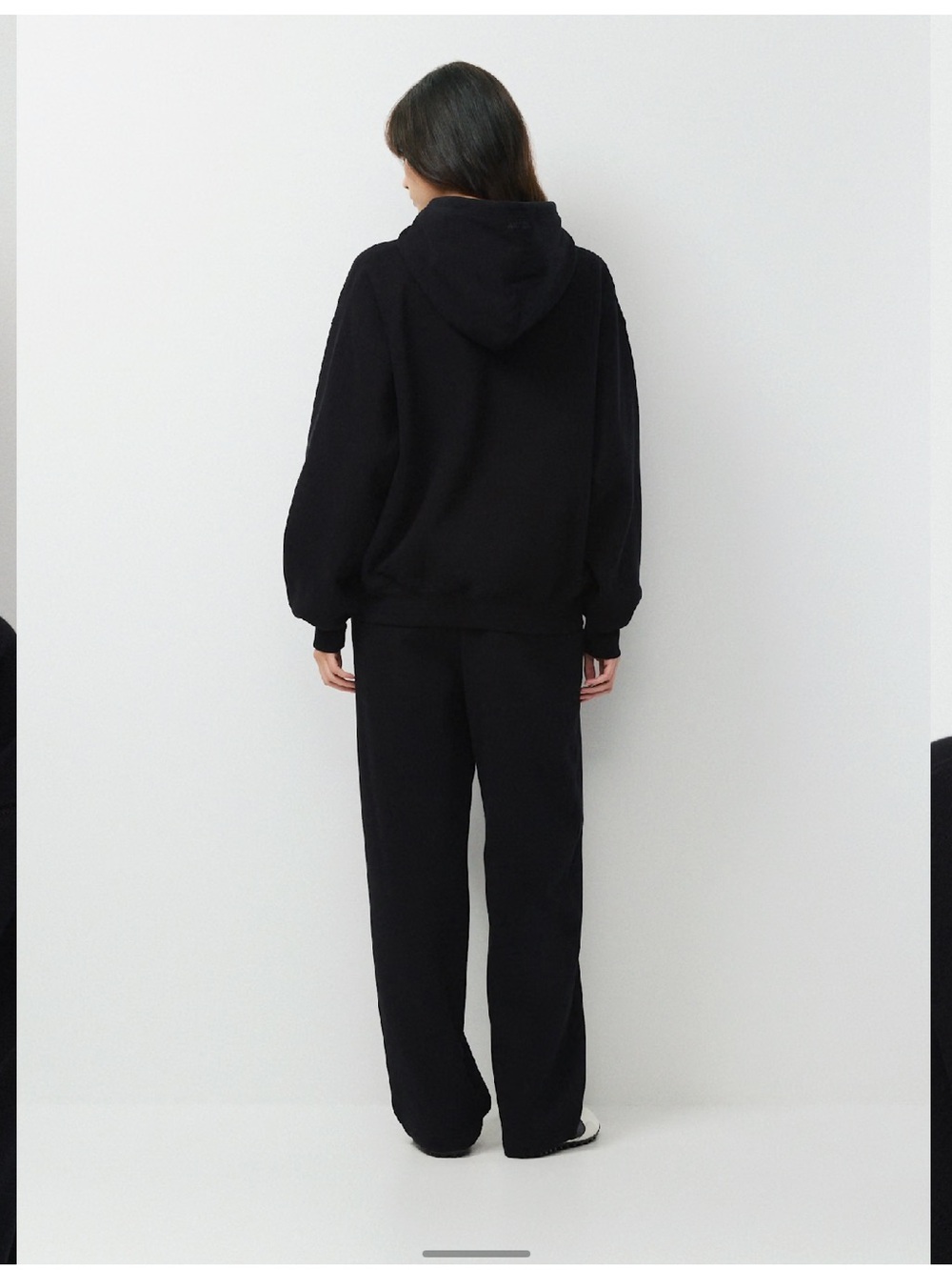 ARITZIA NWT BLACK SWEATFLEECE SET MEGA FLUTTER & MEGA HOODIE - Picture 10 of 11